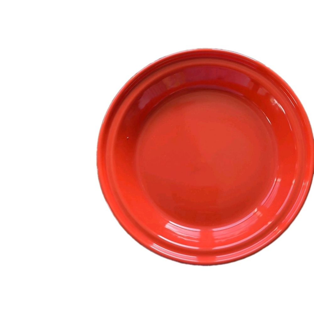 Fiestaware Pie Dish 10 1/4 Deep Holds 44oz HLC Retired Color Tangerine/Persimmon